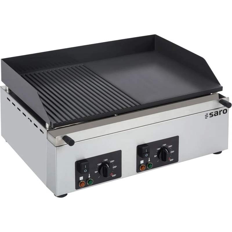 Plancha GPK 610 1/2 rainurée - 4,5 kW - Saro