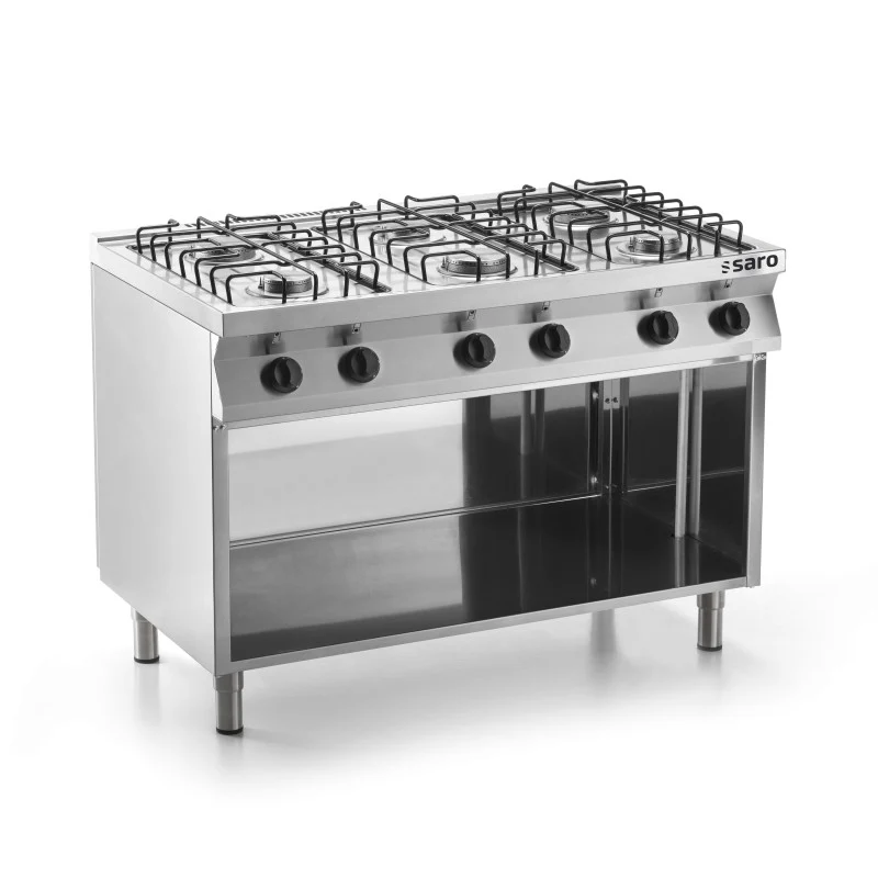 Cuisinière gaz - 6 feux - 28.5 kW - F7/FUG6BA - Fourneau gaz sur meuble - Saro