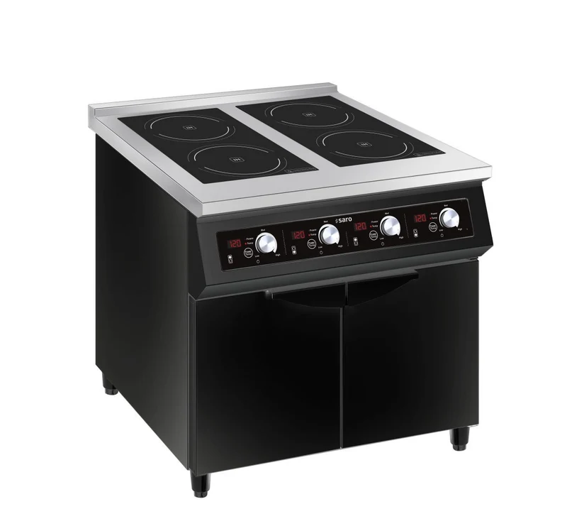 Cuisinière à induction à 4 plaques - Fourneau électrique sur meuble - Saro
