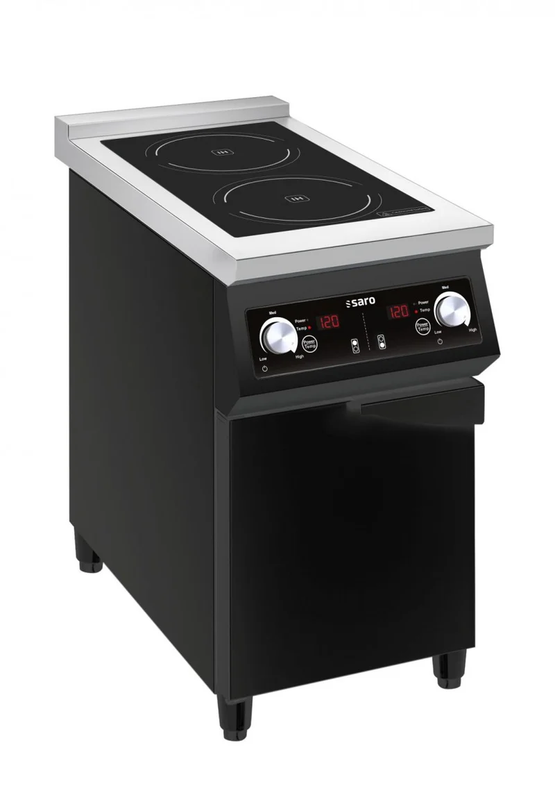 Cuisinière à induction à 2 champs - Fourneau sur meuble - Saro