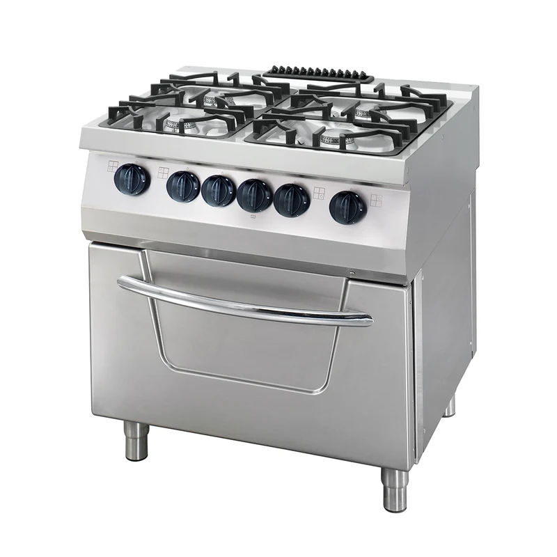 cuisinière - 4 brûleurs - unité double -profondeur 70 cm - 36kW - gaz incl four électrique