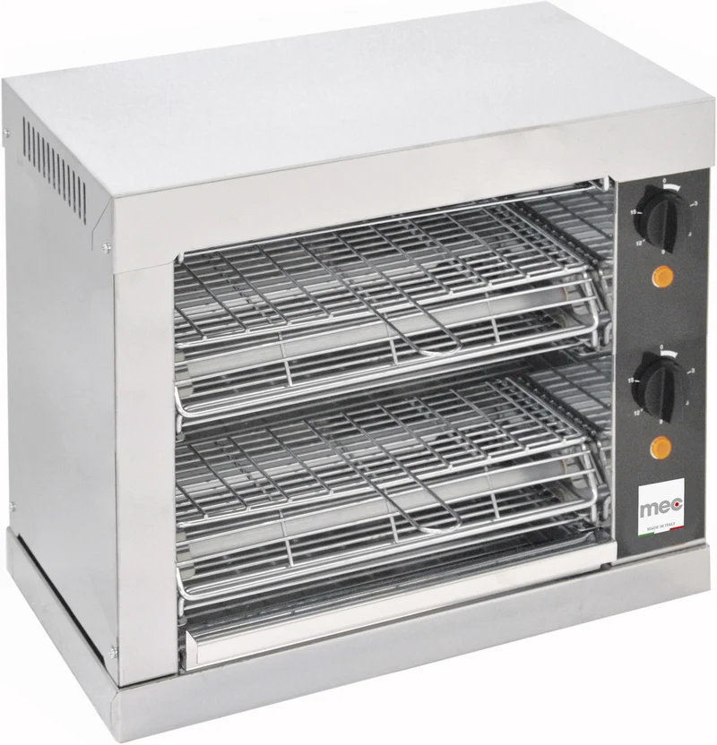 Grille-pain 2 niveaux - 3kW - 440x240x380mm - Tubes quartz - Toaster professionnel - Mec
