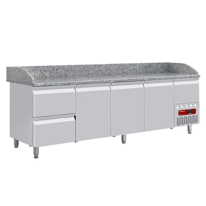 Ensemble table frigo + structure réfrigérée - 3 portes - Diamond