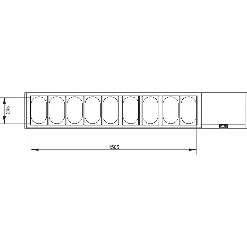 Ensemble table et structure réfrigérée - 2 portes - Diamond