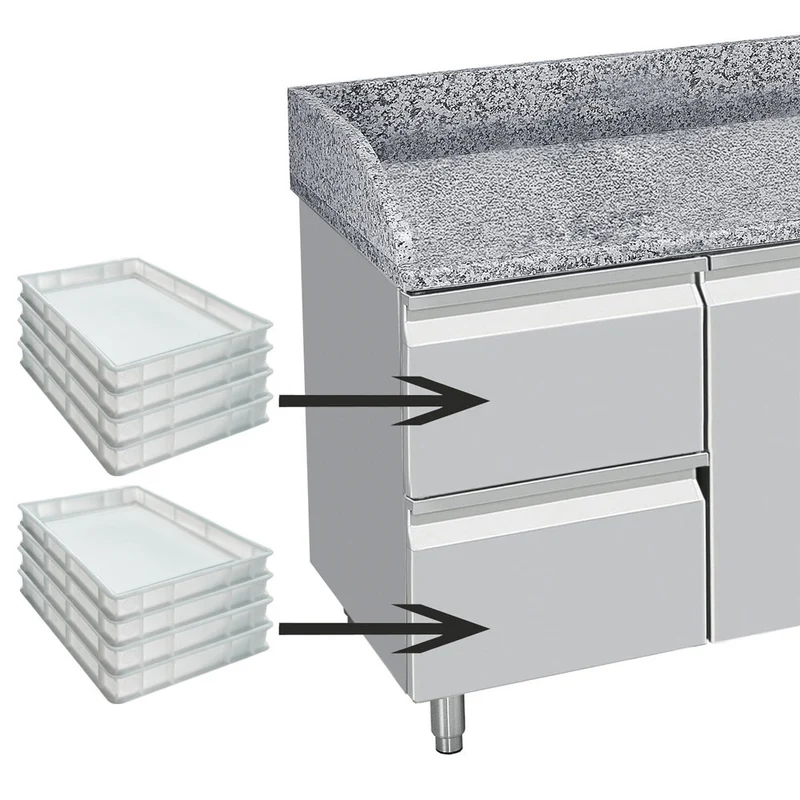 Table réfrigérée 2 portes - 0,18 kW - Diamond