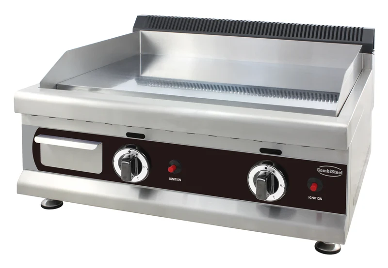 Plancha gaz chromé 2 brûleurs - Combisteel