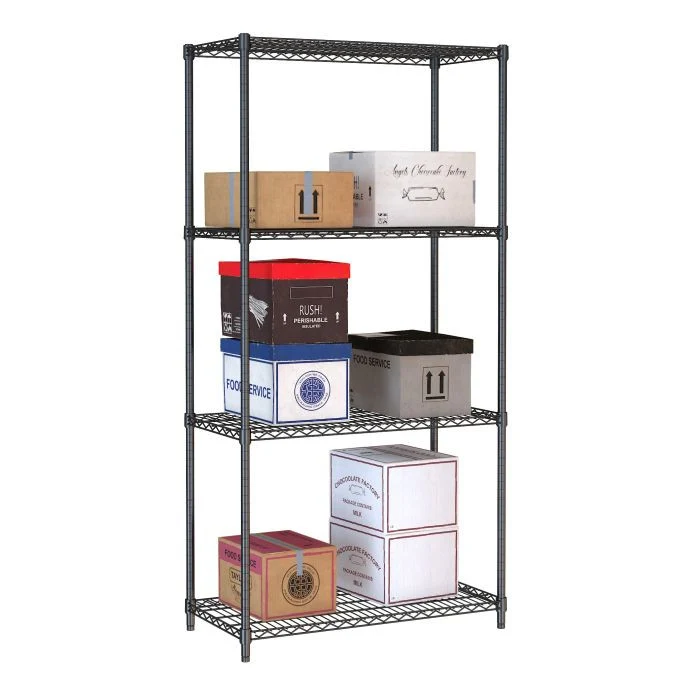 Etagère démontable noire 4 niveaux 900 mm - Rayonnage de chambre froide - Combisteel