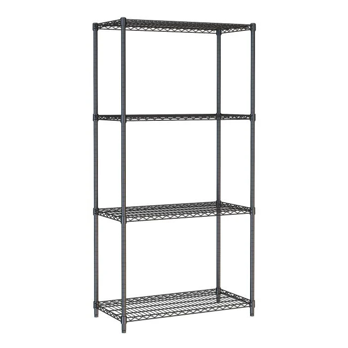 Etagère démontable noire 4 niveaux 900 mm - Rayonnage de chambre froide - Combisteel