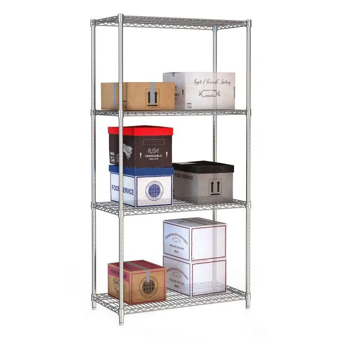 Etagère murale 4 niveaux 900 mm démontable - Rayonnage de chambre froide - Combisteel