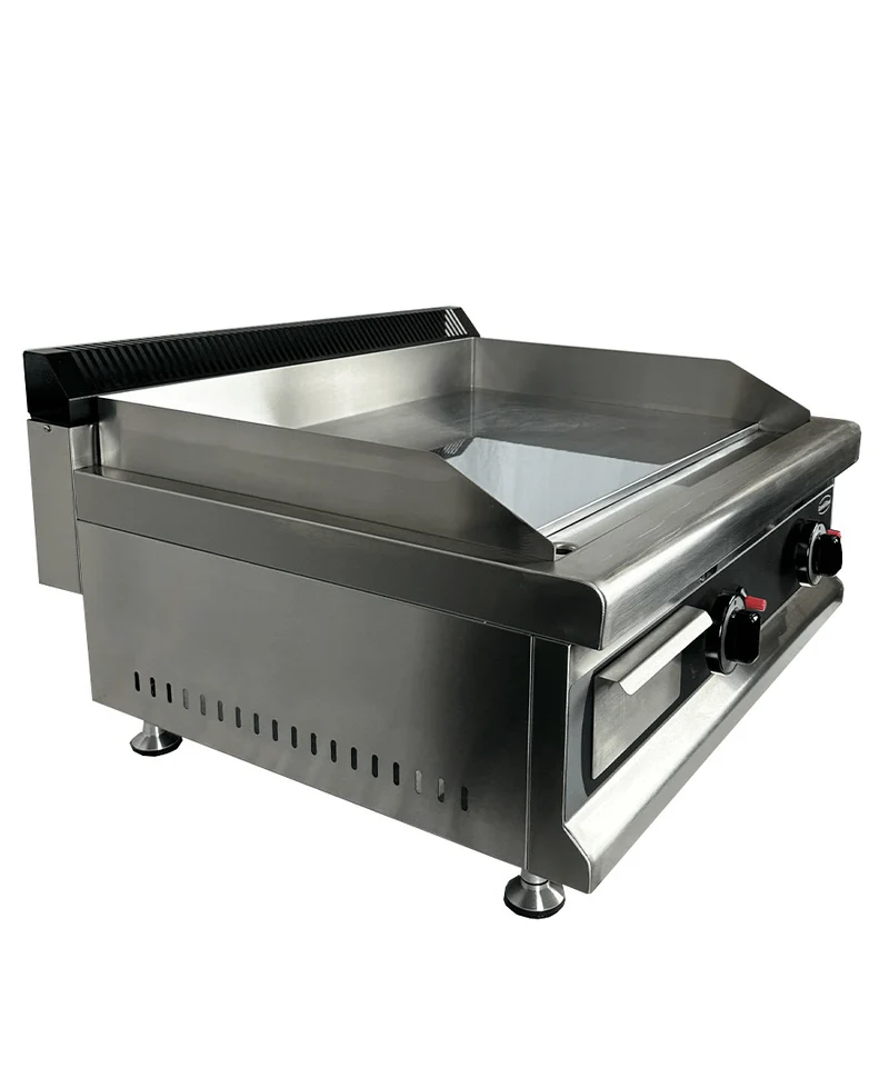 Plancha à gaz chromée 2 brûleurs 650 - Combisteel