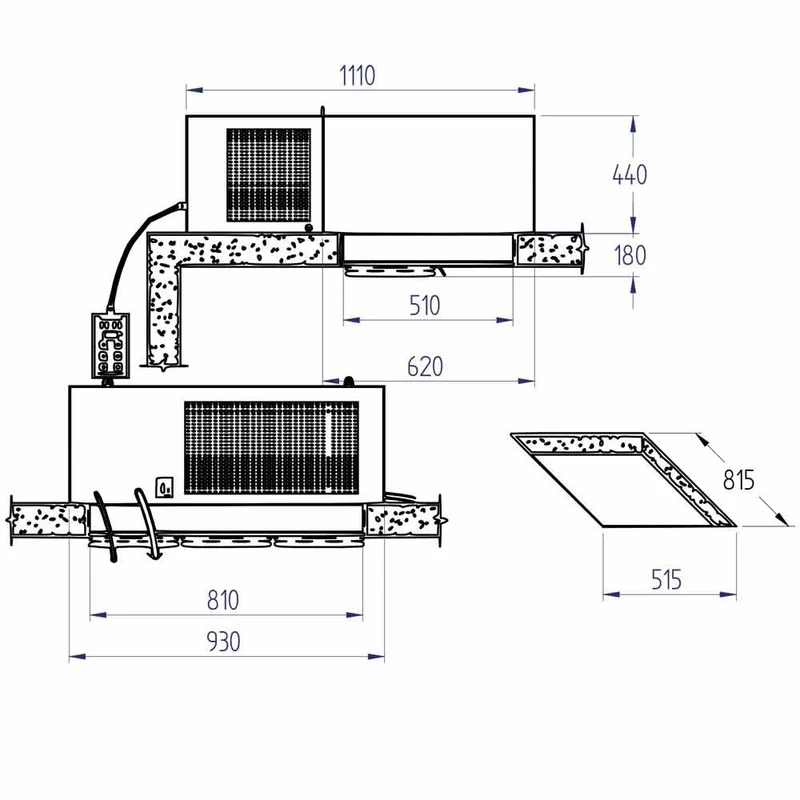 Groupe réfrigéréé plafond de - 5 + 5 - 1,65 kW - Diamond