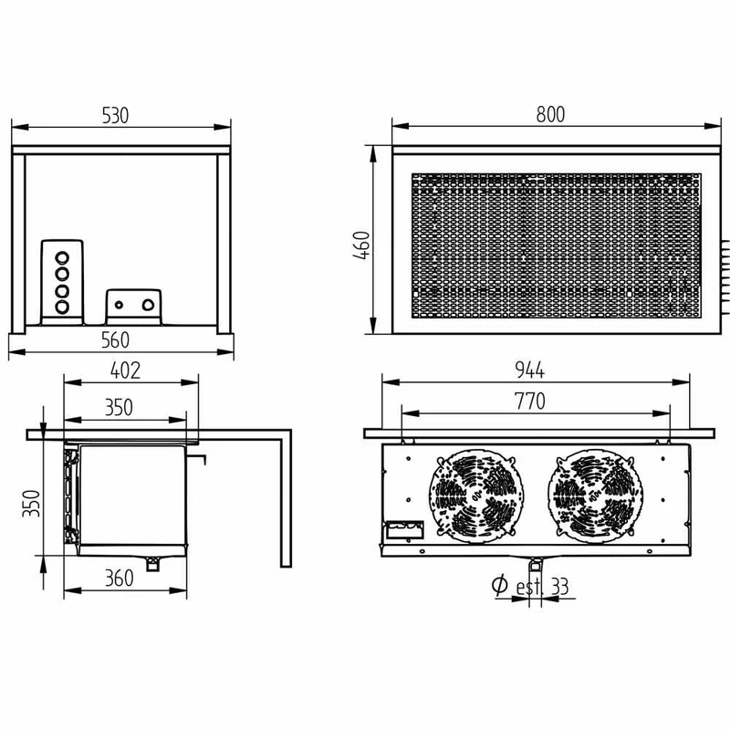 Groupe réfrigérée by-block -5°+5° - Réf. HP122T-4Q - 1,4 kW - Diamond