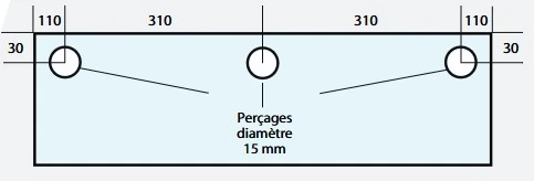 Vitre Four Polin 3 trous