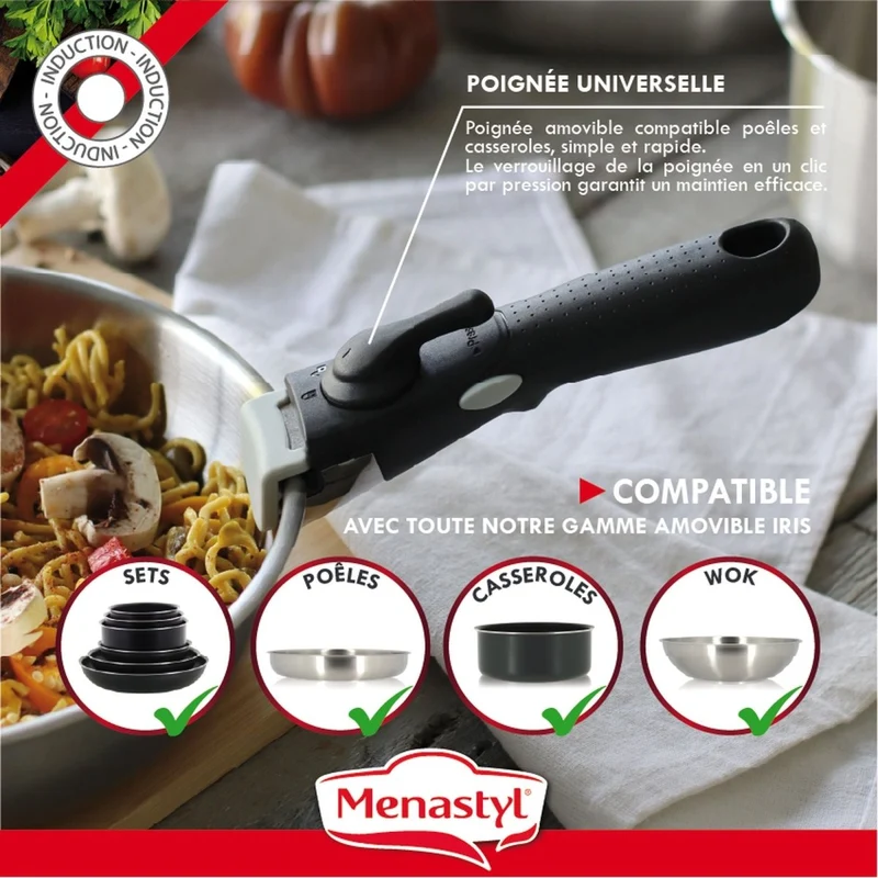 Batterie de cuisine 8 pièces Iris en aluminium