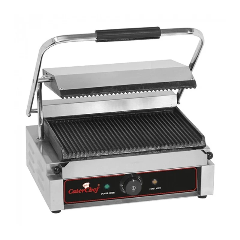 Grill de contact rainurée en fonte émaillée - Caterchef star