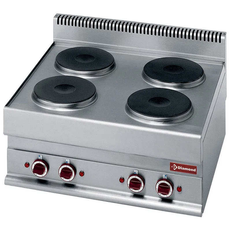 Cuisinière électrique 4 plaques - Réf. E65/4P7T - 10,4 kW - Diamond