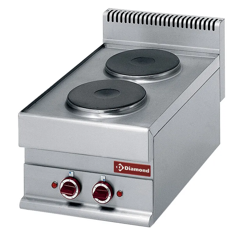 Cuisinière électrique 2 plaques fonte - Réf. E65/2P4T-230V/3- - Diamond