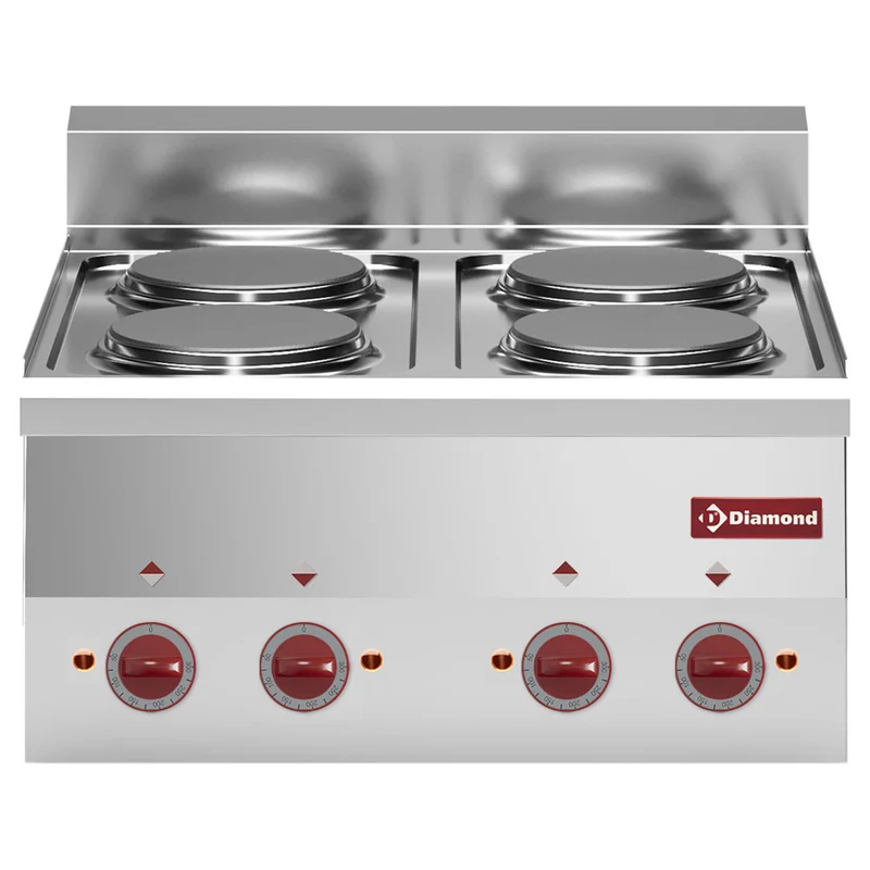 Cuisinière électrique 4 plaques - Réf. E60/4P6T-N - Diamond