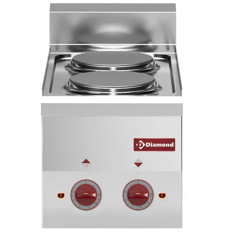 Cuisinière électrique 2 plaques - Réf. E60/2P3T-N - Diamond