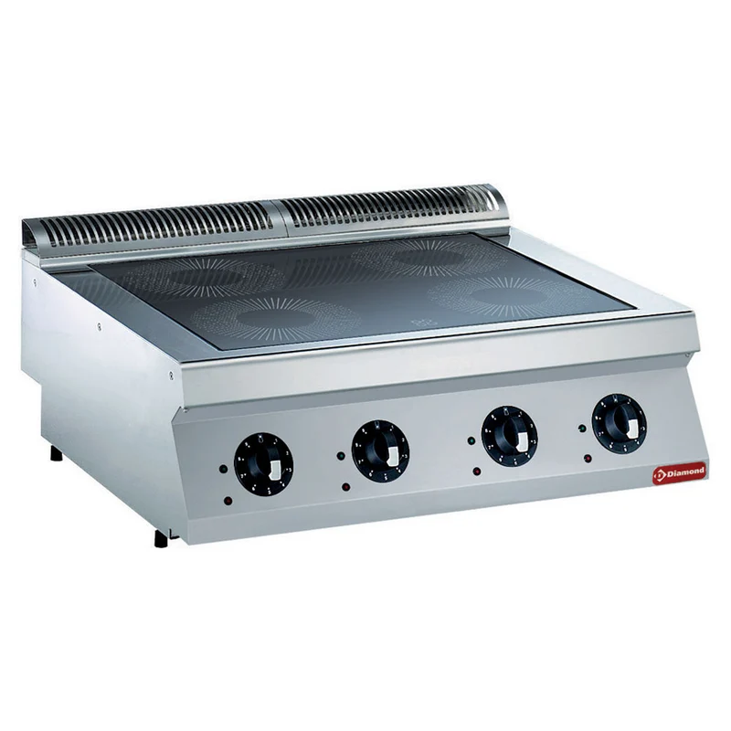 Cuisinière électrique 4 foyers à induction - Réf. E17/4ID8T-230/3--N - 14 kW - Diamond