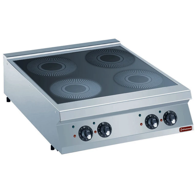 Cuisinière électrique 4 foyers à induction - Réf. E22/4ID8T-N - Diamond