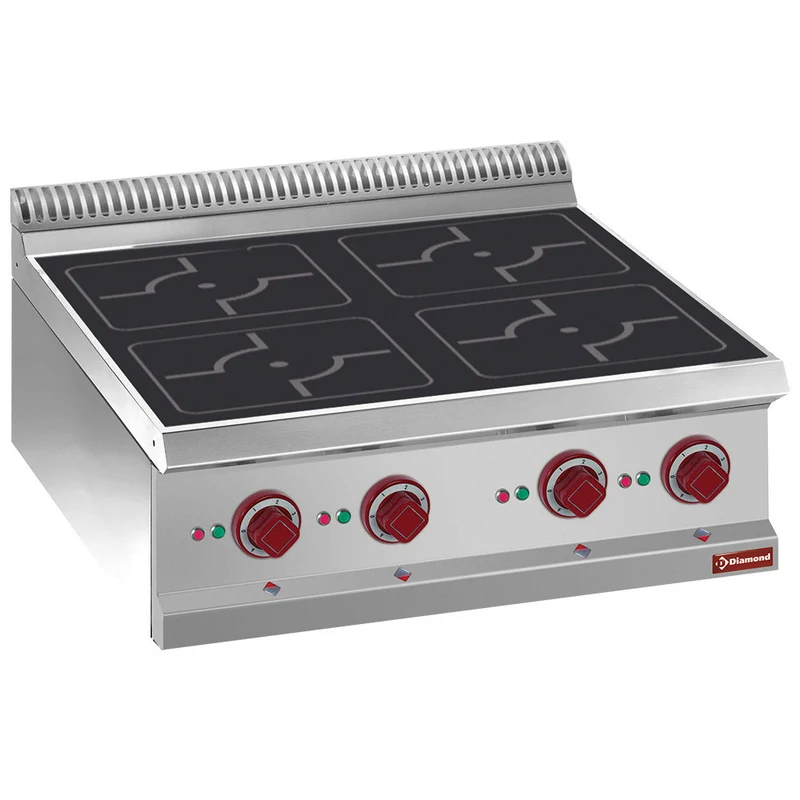 Cuisinière électrique 4 foyers induction - Réf. E7/4ID7T - 14 kW - Diamond
