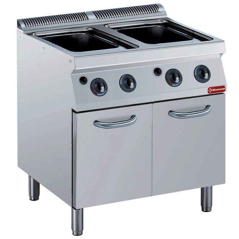Cuiseur à pâtes gaz - 2x 24.5 lt - armoire - Diamond