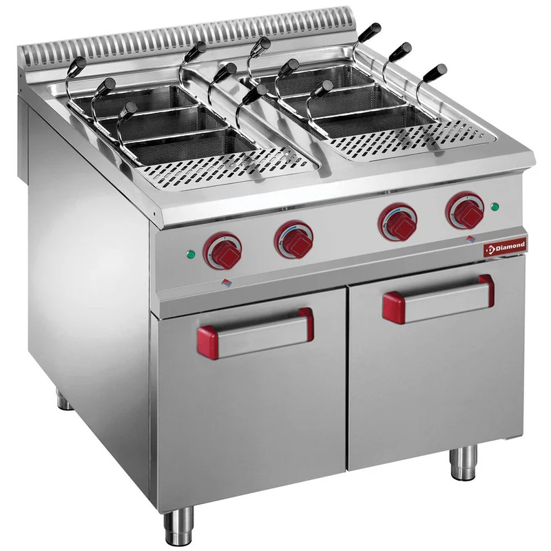 Cuiseur à pâtes électrique 2x40 litres sur meuble - 18 kW - Diamond