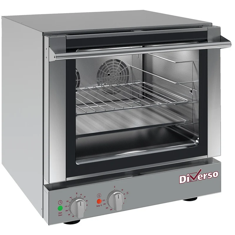 Four électrique à convection, 4x 460x340 mm + salamandre - Diverso - 3 kW - Diamond