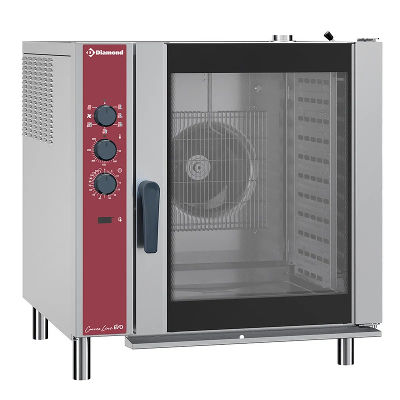 Four à convection électrique -10x GN 1/1 / humidificateur - 17,3 kW - Diamond