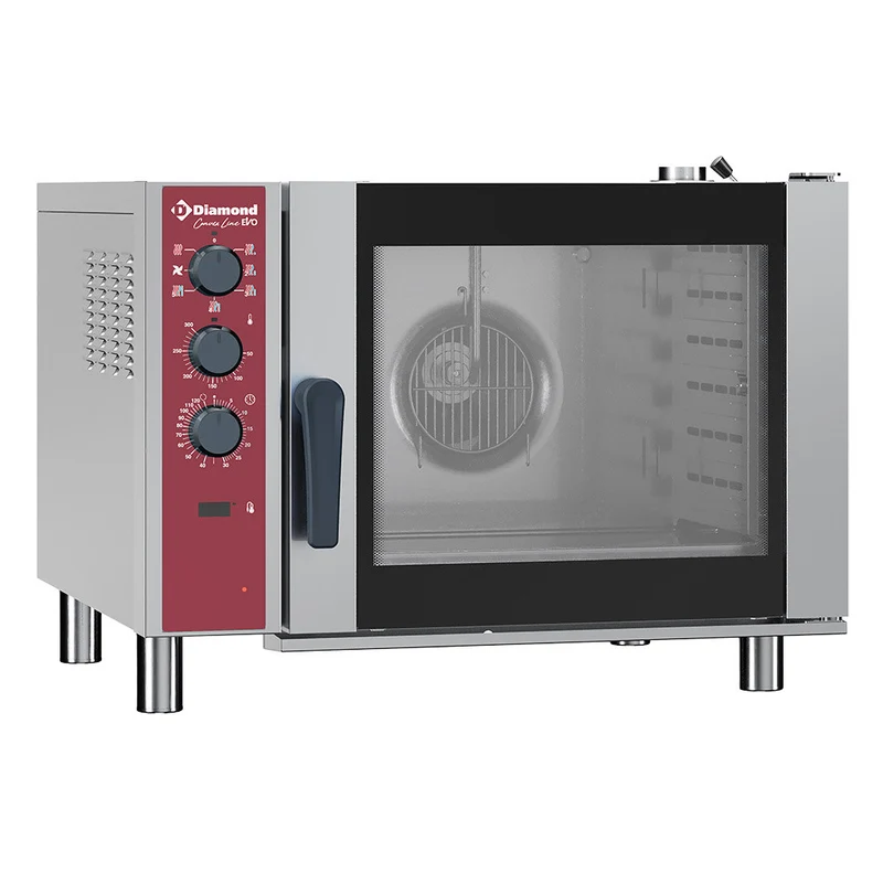 Four convection électrique 6xGN 1/1 - humidificateur - 7,7 kW - Diamond
