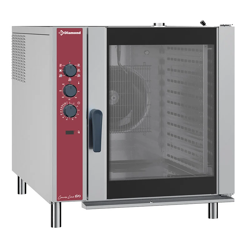 Four électrique à convection - 10xGN 2/1 - humidificateur - 24,5 kW - Diamond