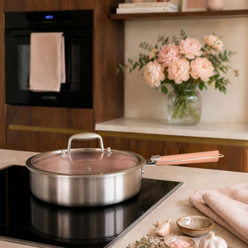 Sauteuse Aglaé 24cm en acier inoxydable