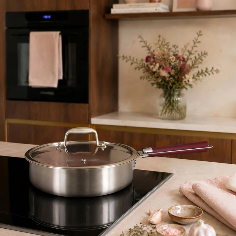 Sauteuse Aglaé 24cm en acier inoxydable