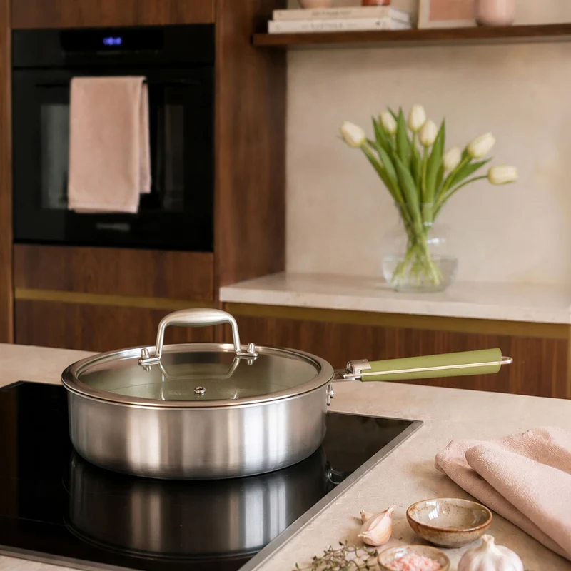 Sauteuse Aglaé 24cm en acier inoxydable