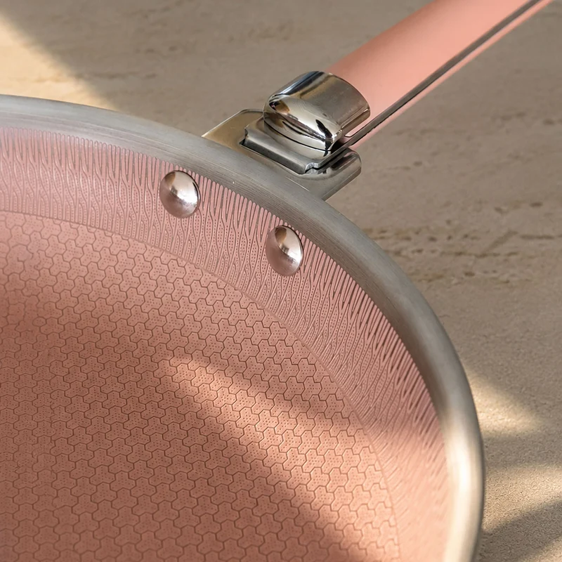 Wok Aglaé 28cm en acier inoxydable