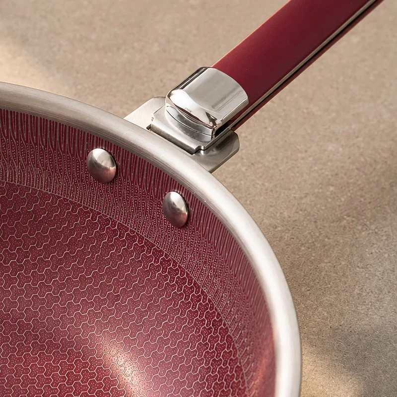 Wok Aglaé 28cm en acier inoxydable