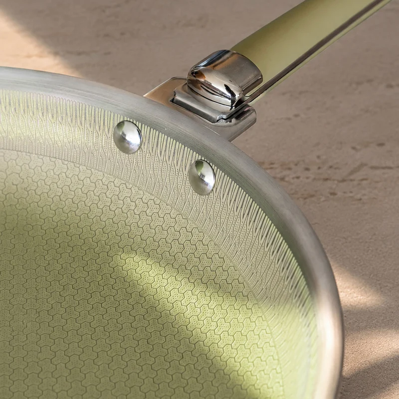 Wok Aglaé 28cm en acier inoxydable