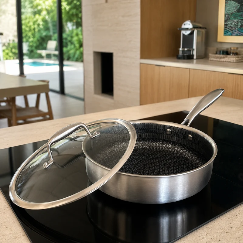 Sauteuse Trinox Ø24 cm en acier inoxydable revêtu