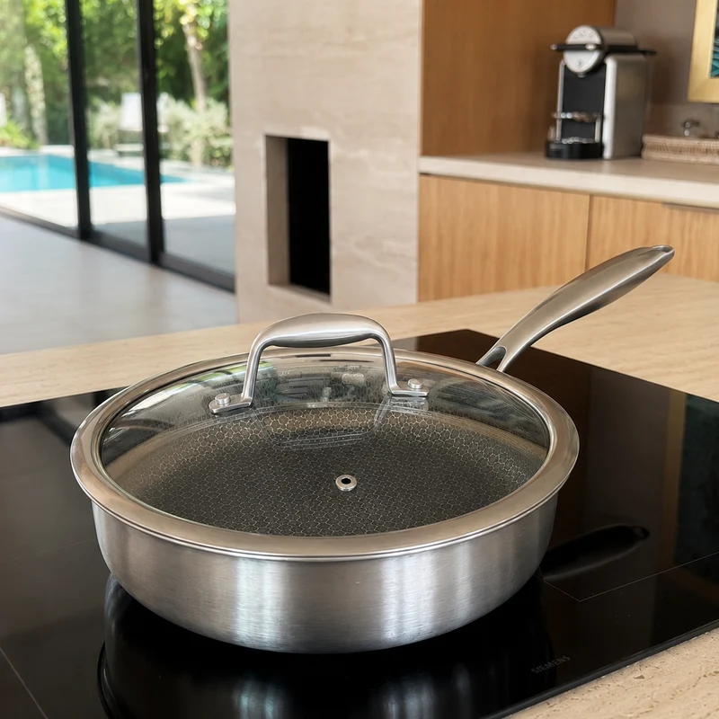 Sauteuse Trinox Ø24 cm en acier inoxydable revêtu