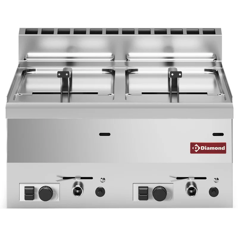 Friteuse gaz, 2 cuves 8 litres - Réf. G60/F16-6T-N - Diamond