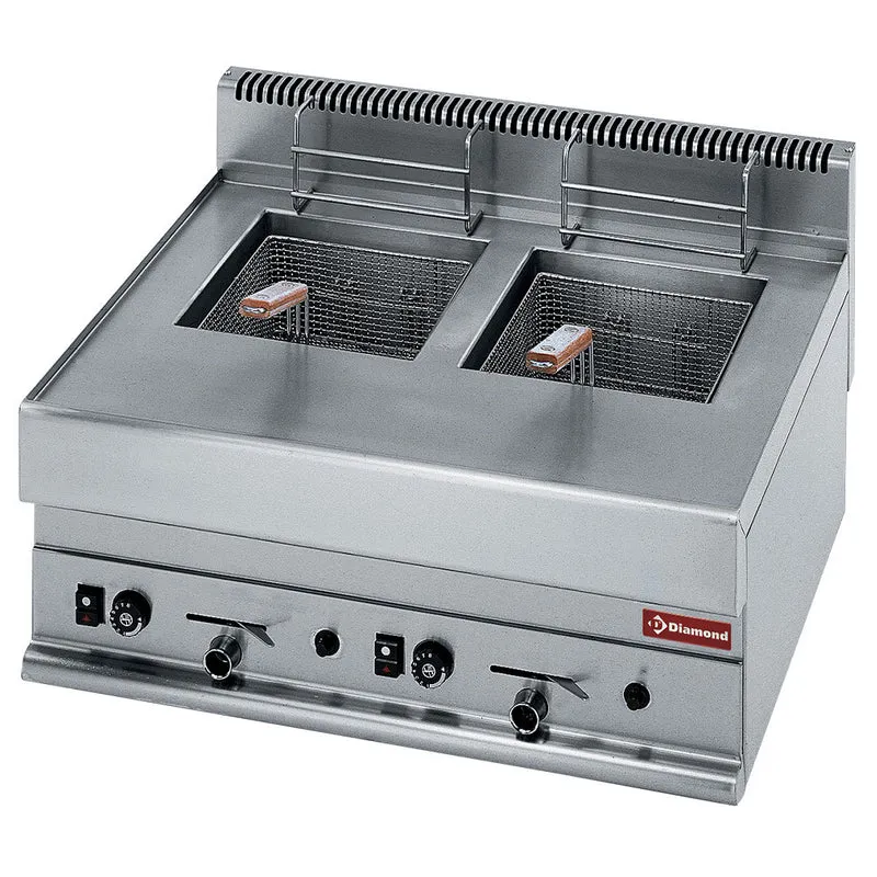 Friteuse gaz 2 cuves 8 litres - Diamond