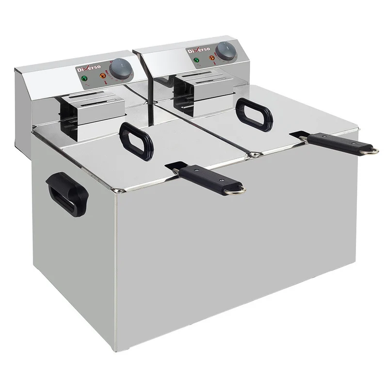 Friteuse de table électrique 2x 7 litres - Diverso - 6,4 kW - Diamond