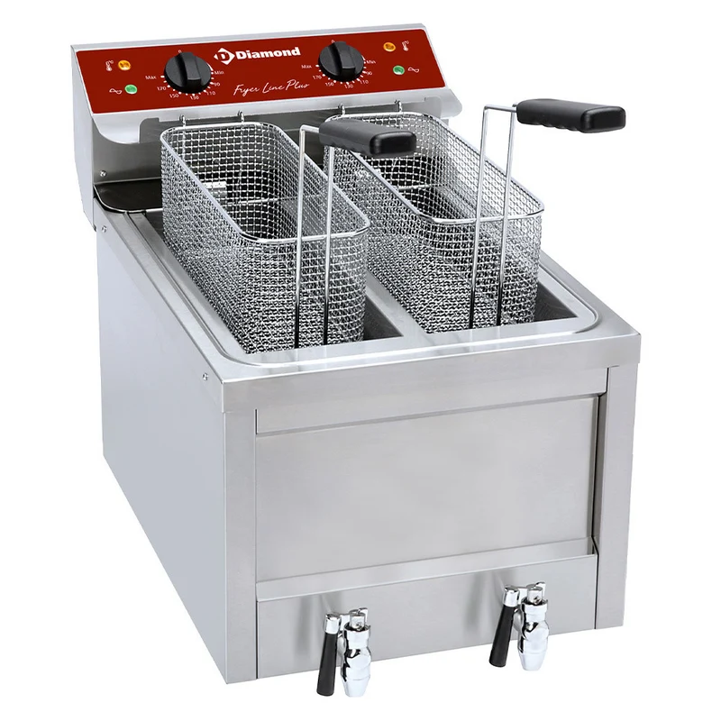 Friteuse électrique 2 x 8 lires - top - Diamond