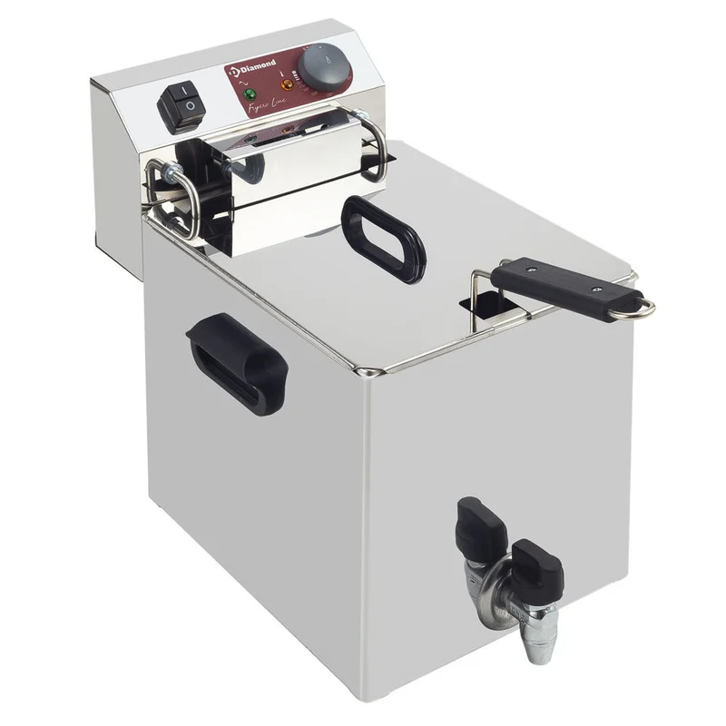 Friteuse de table élec 10 litres - robinet - 4,5 kW - Diamond