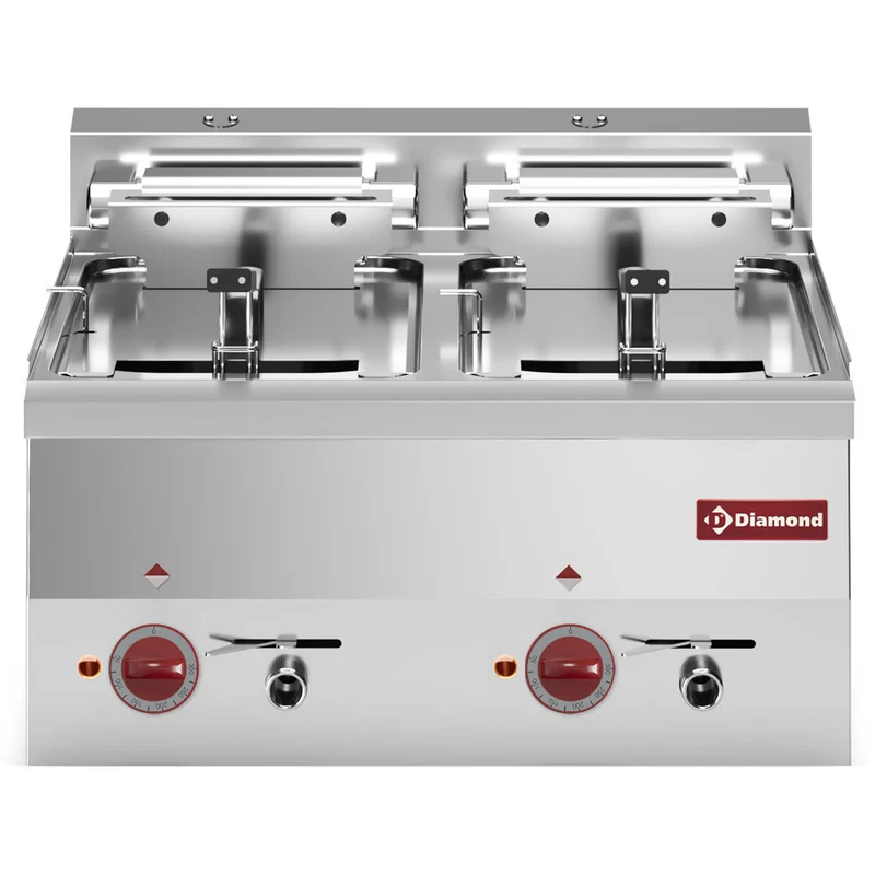Friteuse électrique 2 cuves 10 litres - Réf. E60/F20-6T-N - 15 kW - Diamond