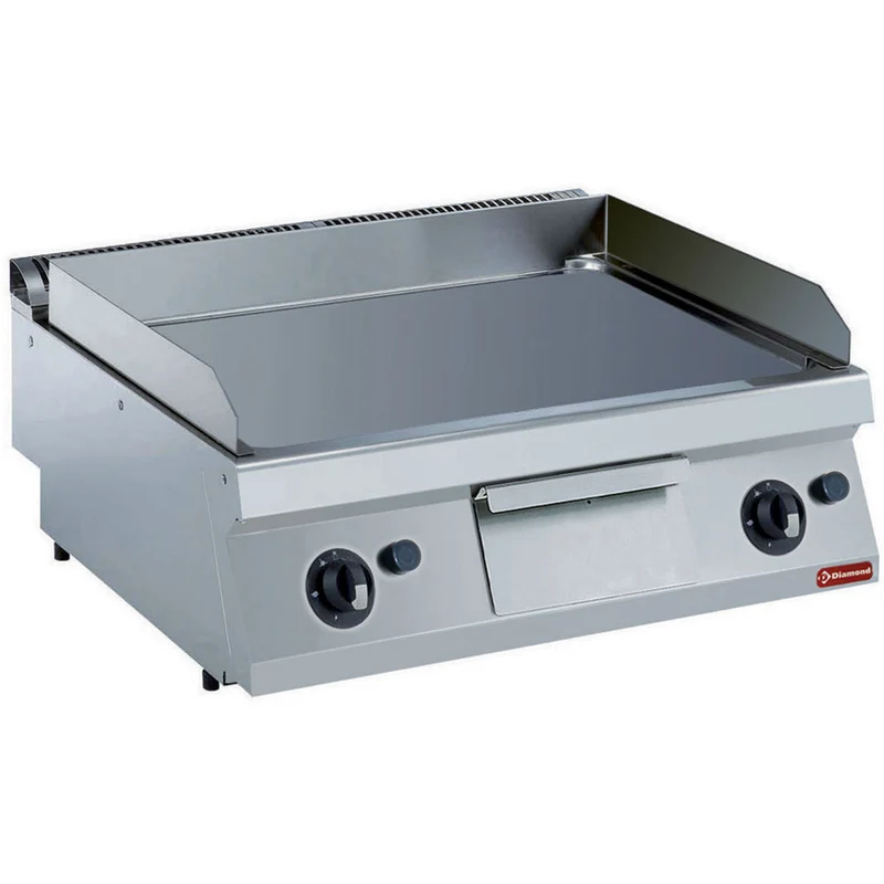 Plaque lisse de cuisson gaz 2 zones - Plancha gaz - Diamond