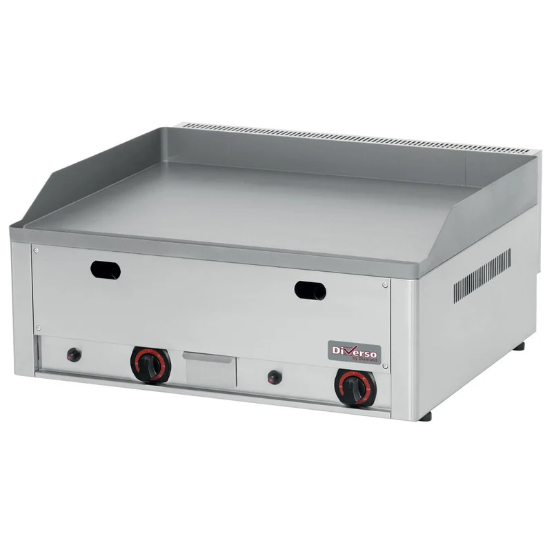 Plaque de cuisson gaz lisse 8 kw - Diverso - Plancha gaz