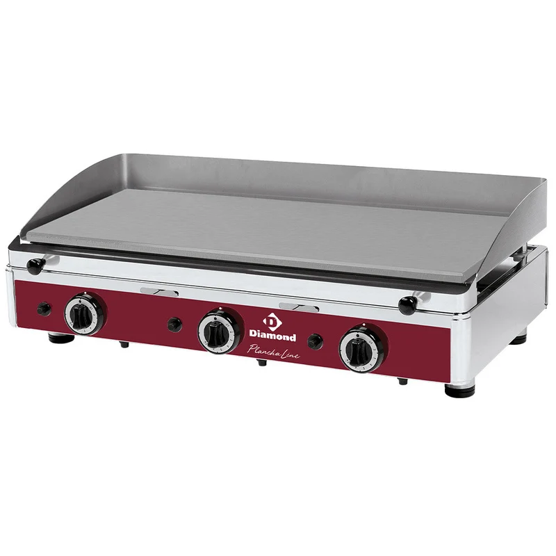 Plaque de cuisson lisse gaz 820 x 510 x 305mm - Plancha gaz - Diamond
