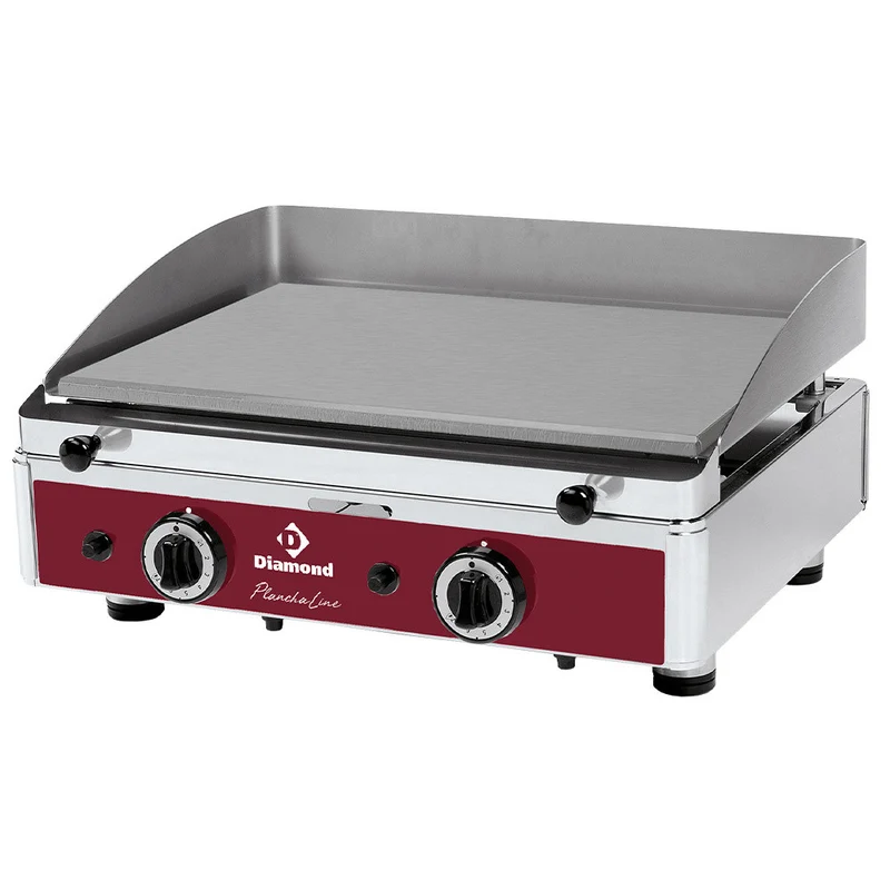 Plaque de cuisson lisse gaz - Réf. PLANCHA/2-N - Diamond